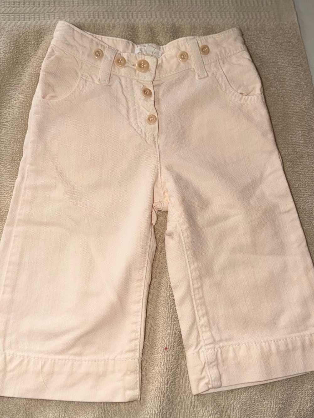 Chloe Light Pink Button-Front Kids Jeans